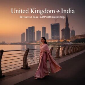 In Business Class from UK to India